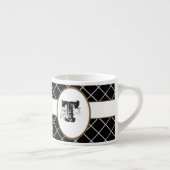 Black Diamond Brown Mit Monogramm Espressotasse (Rechts)