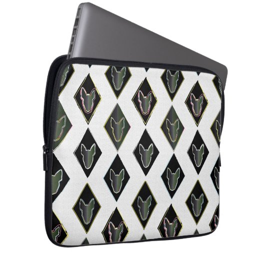 Black Diamond Bulle Terrier Laptopschutzhülle (Vorne Rechts)