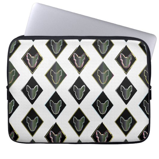 Black Diamond Bulle Terrier Laptopschutzhülle (Vorderseite)