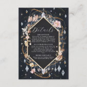 Black Diamond Decorated Luxury Wedding Begleitkarte (Vorderseite)