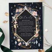 Black Diamond Decorated Luxury Wedding Begleitkarte