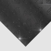 Black Diamond Elegante Sparkle Wedding Verlobung Seidenpapier (Detail)