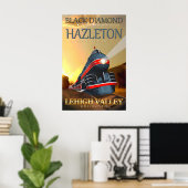 Black Diamond Express Hazleton Pennsylvania Zug Poster (Heimbüro)