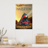 Black Diamond Express Hazleton Pennsylvania Zug Poster (Küche)