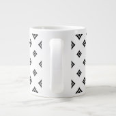 Black Diamond Gemustert Polka Jumbo Tasse (Rückseite)