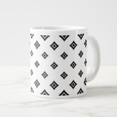 Black Diamond Gemustert Polka Jumbo Tasse (Vorderseite Rechts)