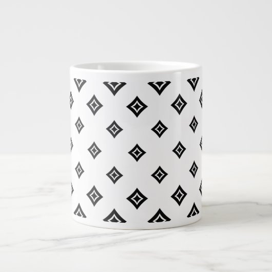 Black Diamond Gemustert Polka Jumbo Tasse (Vorderseite)