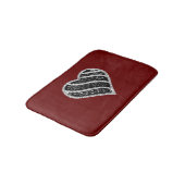 Black Diamond Heart Bath Mat Badematte (Schrägansicht)