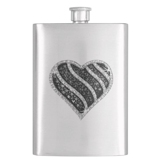 Black Diamond Heart Flask Flachmann (Vorderseite)