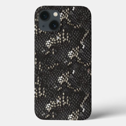 Black Diamond Snake Skin Case-Mate iPhone Hülle (Rückseite)