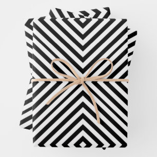 Black Diamond Zickzack Geschenkpapier Set