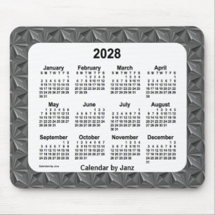 Black Diamonds Calendar von Janz 2028 Mousepad