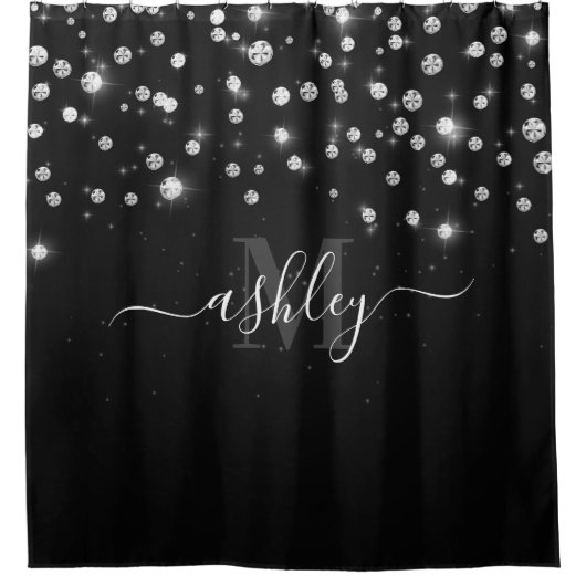 Black Diamonds Duschvorhang (Vorderseite)