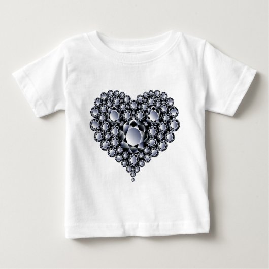 Black Diamonds Heart Gemis Baby T-shirt (Vorderseite)