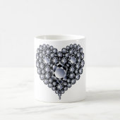 Black Diamonds Heart Gemis Kaffeetasse (Mittel)