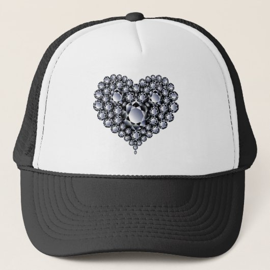 Black Diamonds Heart Gemis Truckerkappe (Vorderseite)