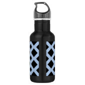 Black Diamonds on Light Blue Edelstahlflasche (Rückseite)
