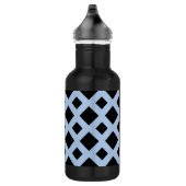 Black Diamonds on Light Blue Edelstahlflasche (Rechts)
