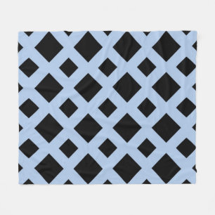 Black Diamonds on Light Blue Fleecedecke