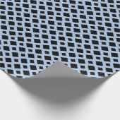 Black Diamonds on Light Blue Geschenkpapier (Ecke)