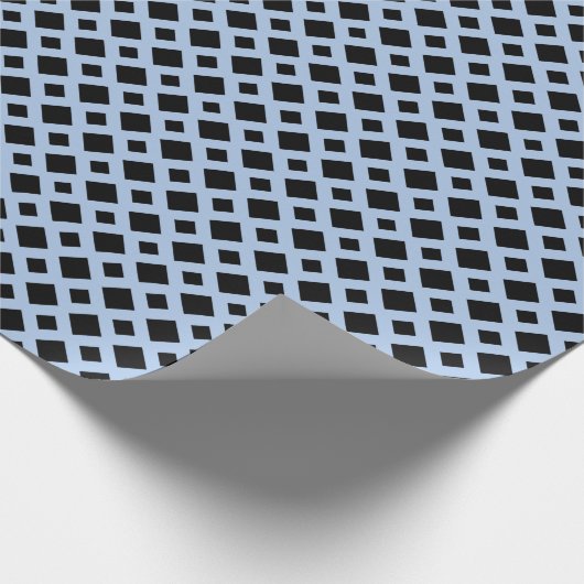 Black Diamonds on Light Blue Geschenkpapier (Ecke)