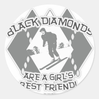Black Diamonds Runder Aufkleber