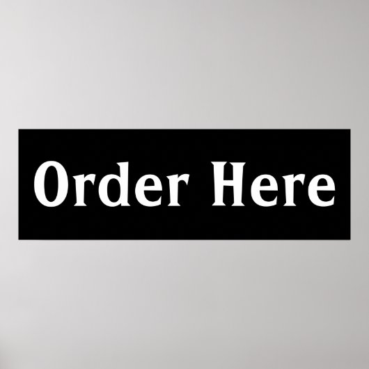 Black Diner Order Wall Art Poster Print (Vorne)