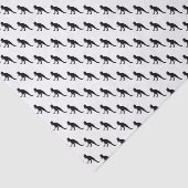 Black Dinosaur Pattern Seidenpapier (Ausschnitt)