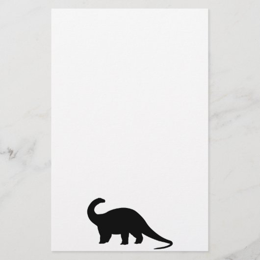 Black Dinosaurier Briefpapier (Vorderseite)