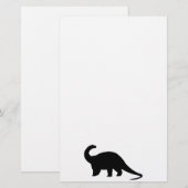 Black Dinosaurier Briefpapier (Vorne/Hinten)