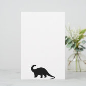 Black Dinosaurier Briefpapier (Stehend Vorderseite)