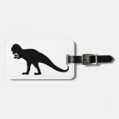 Black Dinosaurier Gepäckanhänger (Vorderseite horizontal)