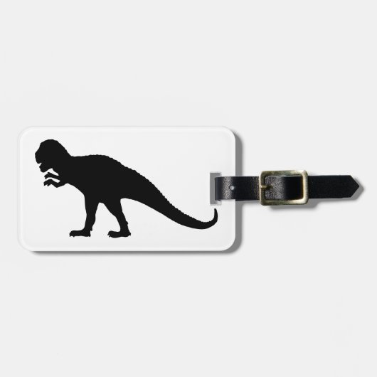 Black Dinosaurier Gepäckanhänger (Vorderseite horizontal)