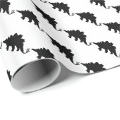Black Dinosaurier Geschenkpapier (Rolleneckpunkt)