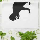 Black Dinosaurier Geschirrtuch (Gefaltet)