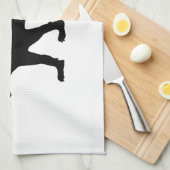 Black Dinosaurier Geschirrtuch (Viertel Falte)