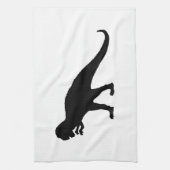 Black Dinosaurier Geschirrtuch (Vertikal)