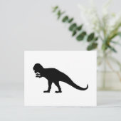Black Dinosaurier Postkarte (Stehend Vorderseite)