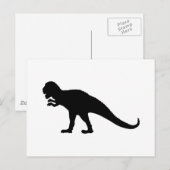 Black Dinosaurier Postkarte (Vorne/Hinten)