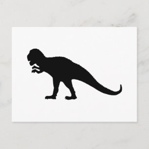 Black Dinosaurier Postkarte