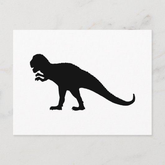 Black Dinosaurier Postkarte (Vorderseite)
