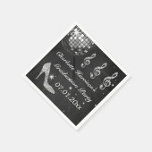 Black Disco Ball und Sparkone Heelses Abschluss Serviette (Ecke)