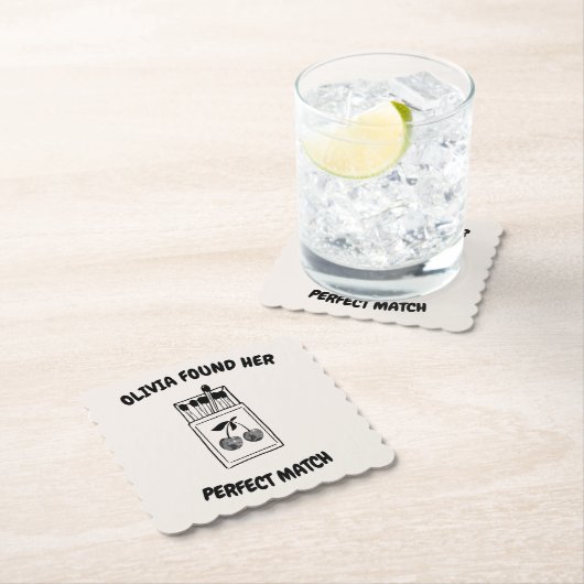 Black Disco Cherry Perfect Match Bachelorette Untersetzer (Vor Ort)