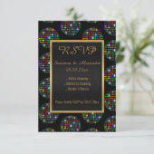 Black Disco Thema DISCOBALL UAWG Einladung (Stehend Vorderseite)