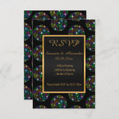 Black Disco Thema DISCOBALL UAWG Einladung (Vorne/Hinten)