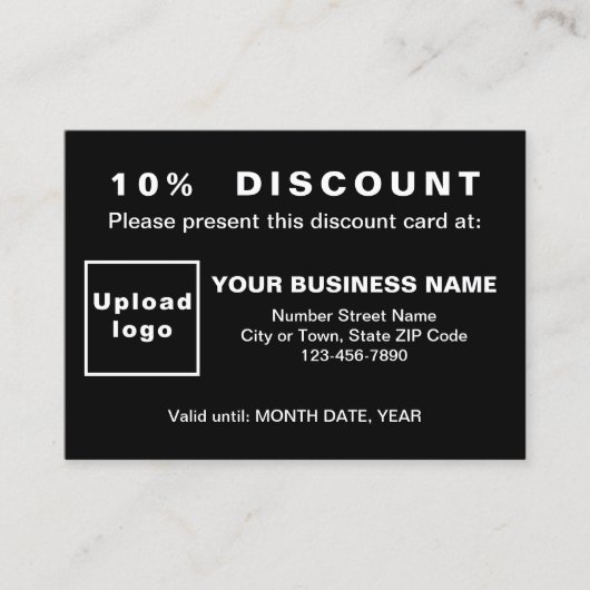 Black Discount Card Rabattkarte (Vorderseite)