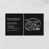 Black Discount Coupon QR Code Marketing Visitenkarte (Rückseite)