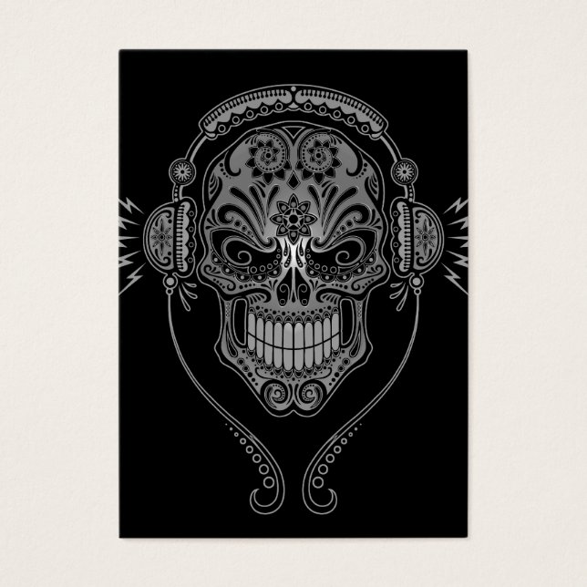 Black DJ Sugar Skull (Vorderseite)
