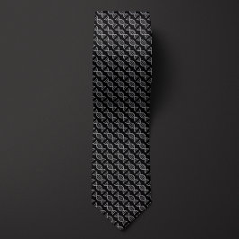 Black DNA Double Helix Pattern Krawatte