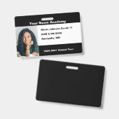 Black Do it's You self Custom Homeschoor Abzeichen Ausweis (Vorder- & Rückseite)